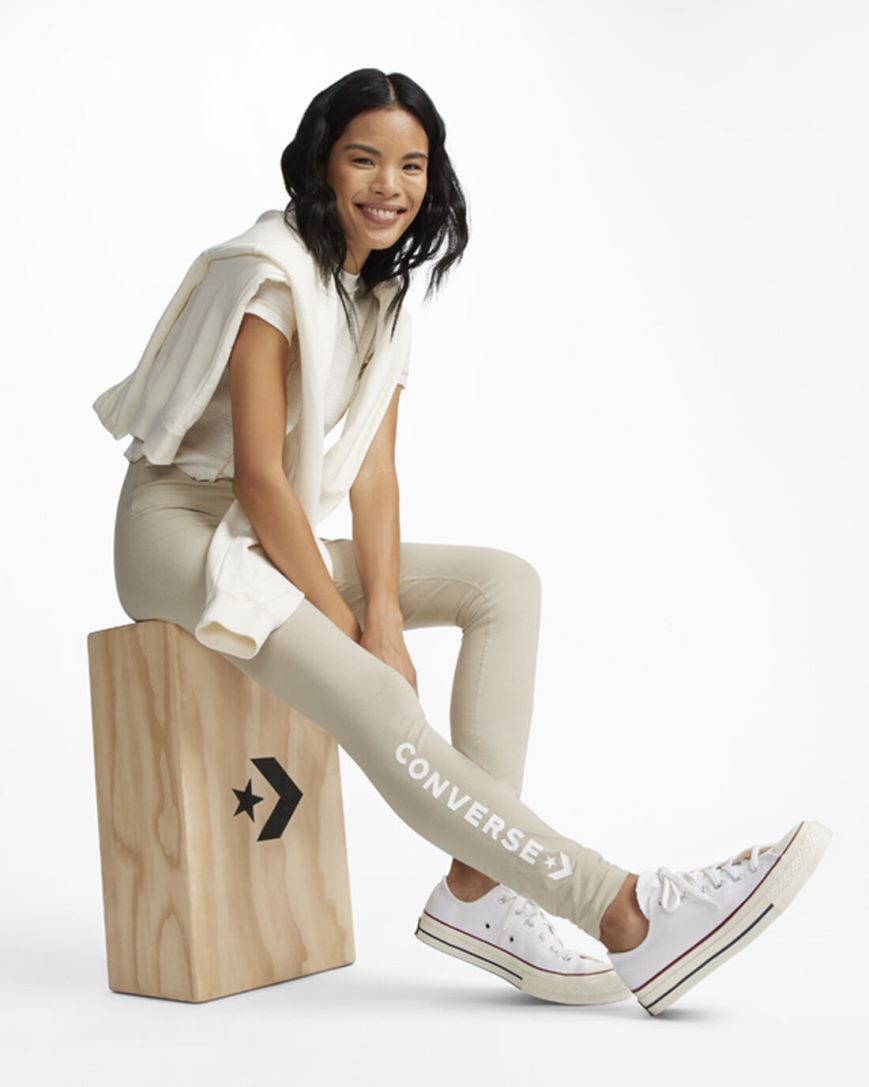 Women's Converse Wordmark Leggings Grey | AU 31658W